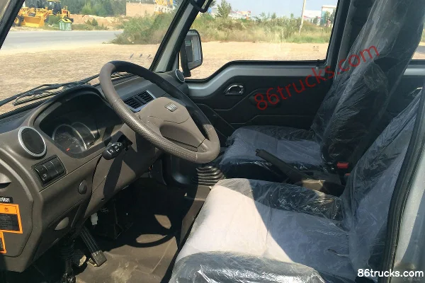 Feidi Yueling 1.1L 60hp 4X2(6 wheels) Gasoline 2.7m Double Row Flatbed Mini Truck Cab (3) | 86Trucks