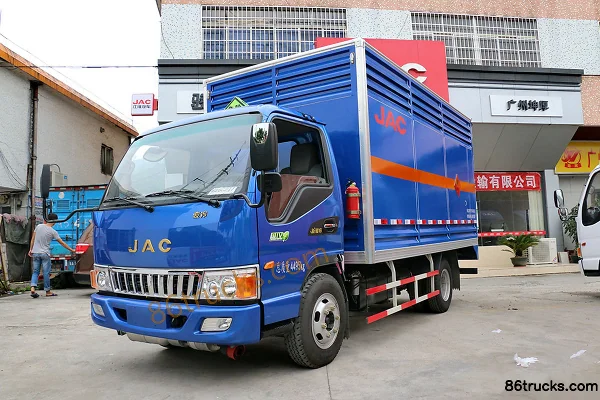 JAC Junling 120hp 4X2(6 wheels) explosive material transport truck (blue) Exterior (3) | 86Trucks