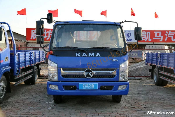 Kama Junchi 116hp 4X2(6 wheels) 4.2m Single Row Flatbed Light Truck Exterior (2) | 86Trucks