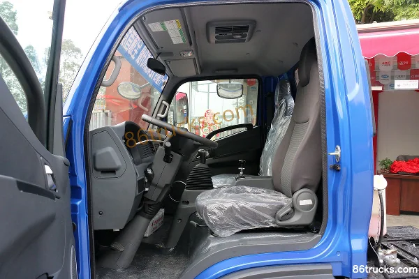 JAC Junling V6 160hp 4X2(6 wheels) 3308mm Wheelbase Single Row Light Truck Chassis (Blue) Cab (3) | 86Trucks