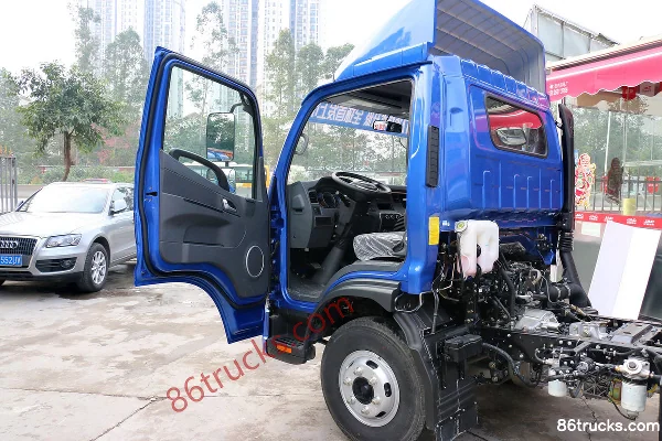 JAC Junling V6 160hp 4X2(6 wheels) 3308mm Wheelbase Single Row Light Truck Chassis (Blue) Cab (2) | 86Trucks