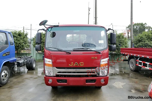 JAC Shuailing H330 Fashion Edition 141 hp 4X2(6 wheels) 4.18m Single Row Flatbed Light Truck (Red) Exterior (2) | 86Trucks