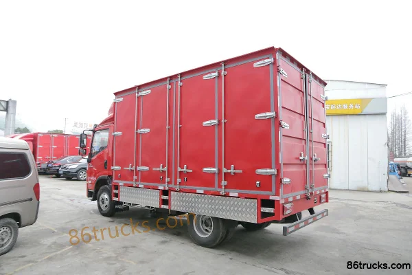 Yuejin Chaoyue C500-33 141 ch 4X2(6 roues) camion léger fourgon à cabine simple 4 m (cabine large) Carrosserie (3) | 86Trucks