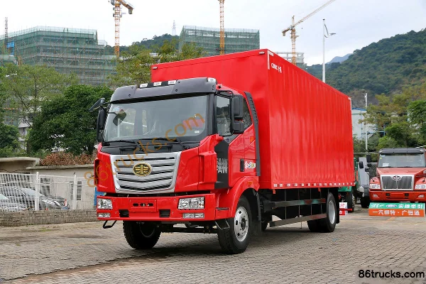 FAW Liute Jinlu Medium Truck 170 hp 4X2(6 wheels) 6.8m Van Cargo Truck Exterior (3) | 86Trucks