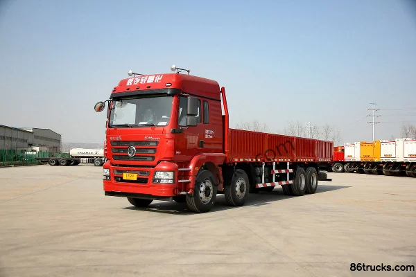 SHACMAN Delong New M3000 430 hp 8X4(12 wheels) 9.55 m flatbed cargo truck (axle ratio 5.262) Exterior (3) | 86Trucks