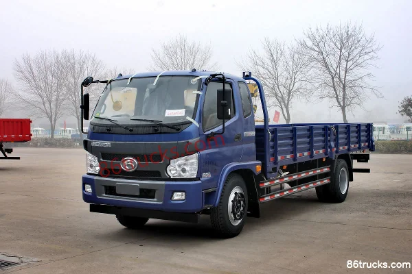 Foton Ruiwo Medium Truck 132 hp 4X2(6 wheels) 5.8m Semi-Cab Flatbed Cargo Truck (1093 Emergency Brake) Exterior (3) | 86Trucks