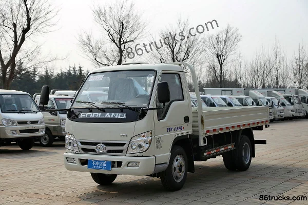 Foton Forland Xiaoka Star 65hp 4X2(6 wheels) 3.3m Single Row Flatbed Light Truck Exterior (3) | 86Trucks