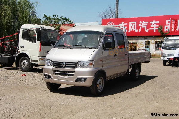 Dongfeng T3 (formerly Xiaobawang W) 87hp 4X2(6 wheels) 2.2m Double Row Flatbed Mini Truck Exterior (3) | 86Trucks