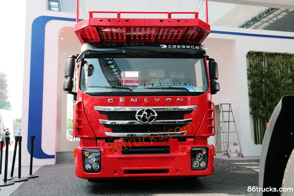 SAIC Hongyan Genlyon M100 camion lourd version standard 310 ch 4X2(6 roues) camion porteur à ridelles 5,8 m Extérieur (2) | 86Trucks
