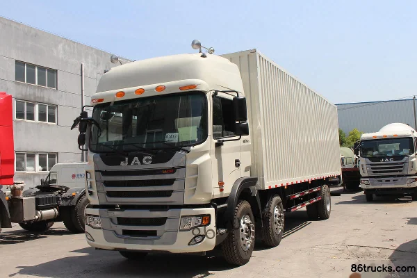 JAC Gallop K3X Heavy Truck 220 hp 6X2(8 wheels) 8.5m Van Cargo Truck Exterior (3) | 86Trucks