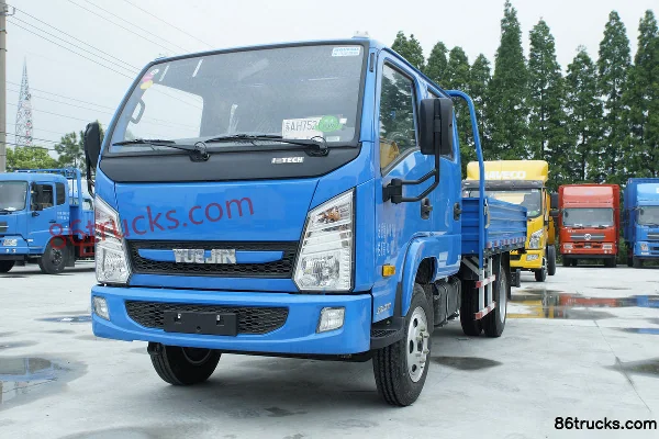 Yuejin Shangjun X100-33 112hp 4X2(6 wheels) 3.2m Double Row Flatbed Light Truck (Hydraulic Brake)(5-speed) Exterior (3) | 86Trucks