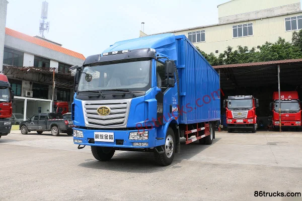 FAW Liute Jinlu Medium Truck 160 hp 4X2(6 wheels) 7.7m Van Cargo Truck (378 axle) Exterior (3) | 86Trucks