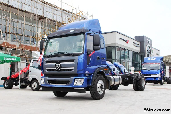 Foton Ruiwo Medium Truck 168hp 4X2(6 wheels) 6.7m Van Cargo Truck Chassis (6-speed) Exterior (3) | 86Trucks
