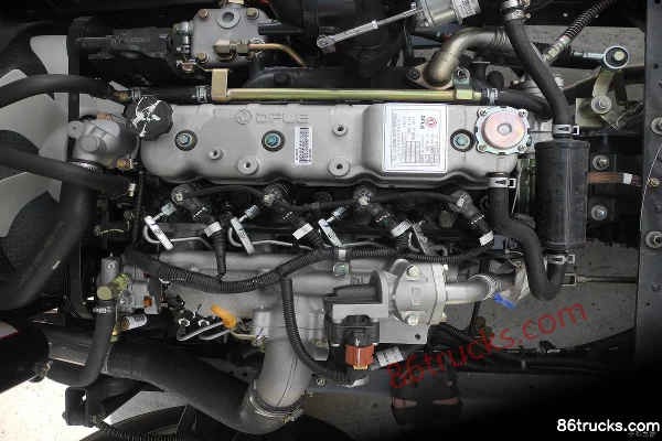 Dongfeng Captain E280 116 hp 4X2(6 wheels) 3.8m Row Half Cage Van Light Truck Chassis (3) | 86Trucks