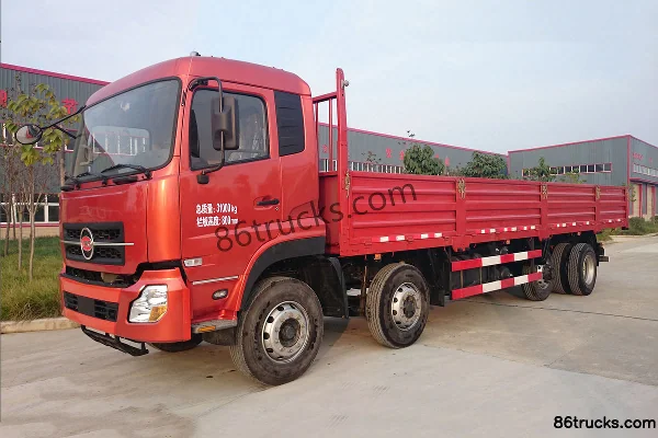 YITUO 270 hp 8X2(10 wheels) 9.6m Flatbed Cargo Truck Exterior (2) | 86Trucks