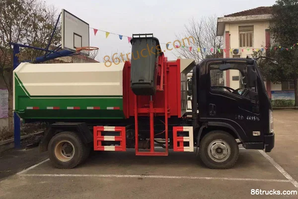 SHACMAN Commercial Vehicle Xuande X9 130 hp 4X2(6 wheels) Hanging Bucket Garbage Truck (Chufei Brand) Exterior (3) | 86Trucks