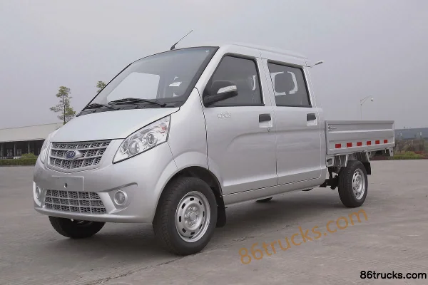 NanJun Ruiyi 1.3L 87hp 4X2(6 wheels) Gasoline 2.1m Double Row Flatbed Mini Truck Exterior (3) | 86Trucks