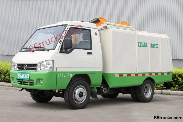 Kama EV 27hp 4X2(6 wheels) Pure Electric Single Row Garbage Truck Exterior (3) | 86Trucks