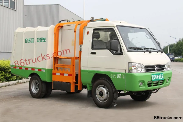 Kama EV 27hp 4X2(6 wheels) Pure Electric Single Row Garbage Truck Exterior