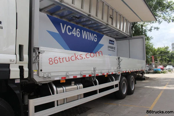 Qingling VC46 Heavy Truck 350 hp 6X4(10 wheels) 9.5m Wing Van Cargo Truck Body (3) | 86Trucks