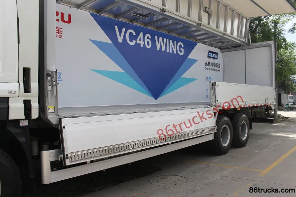Qingling VC46 Heavy Truck 350 hp 6X4(10 wheels) 9.5m Wing Van Cargo Truck Body (1) | 86Trucks