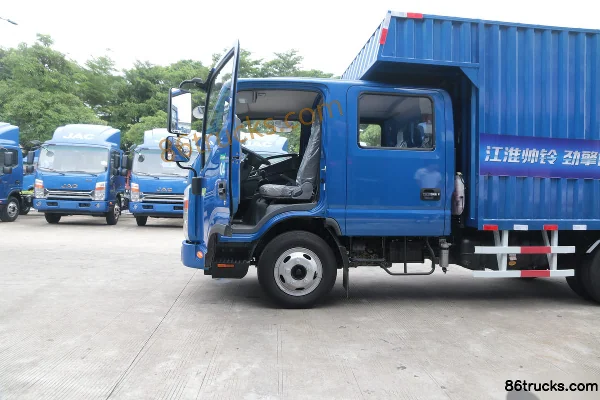 JAC Shuailing K340 120 hp 4X2(6 wheels) 3.2m Double Row Van Light Truck Cab (1) | 86Trucks