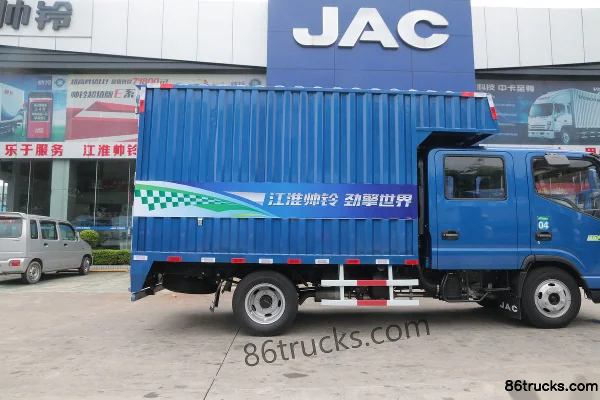 JAC Shuailing K340 120 hp 4X2(6 wheels) 3.2m Double Row Van Light Truck Body (3) | 86Trucks
