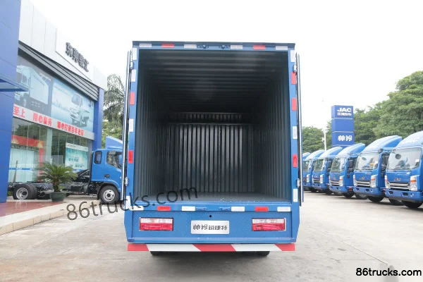 JAC Shuailing K340 120 hp 4X2(6 wheels) 3.2m Double Row Van Light Truck Body (1) | 86Trucks