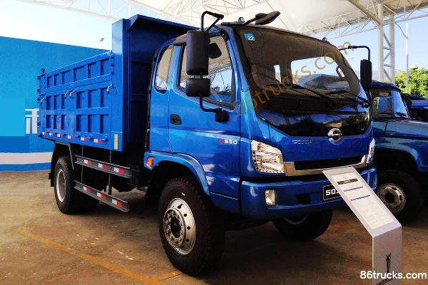 Shijun D550 Light Truck 130hp 4X2(6 wheels) 4.2m Dump Truck Exterior
