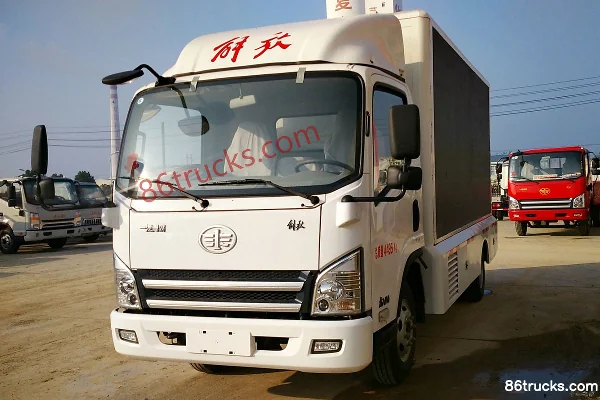 FAW Jiefang Hu V 95 hp 4X2(6 wheels) Single Row Van LED Advertising Truck Exterior (2) | 86Trucks