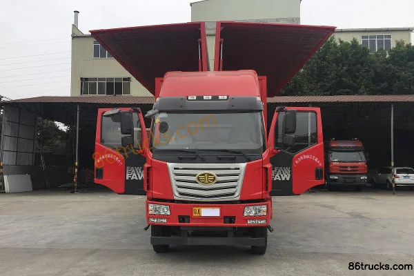 FAW Liute Jinlu Medium Truck 220 hp 6X2(8 wheels) 9.6m Wing Opening Box Cargo Truck Exterior (2) | 86Trucks