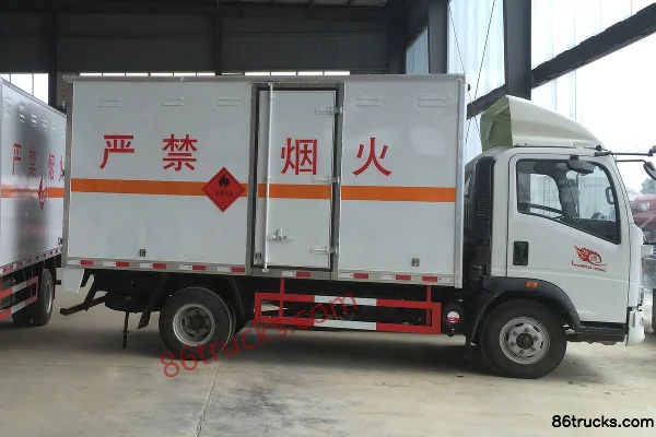 Sinotruk HOWO Hanjiang 141hp 4X2(6 wheels) Single Row Explosive Material Transport Truck Exterior (3) | 86Trucks