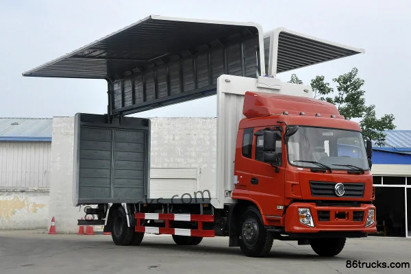 Dongfeng Special Chassis Series 180 hp 4X2(6 wheels) 8.6m Wing Opening Box Cargo Truck Exterior (2) | 86Trucks