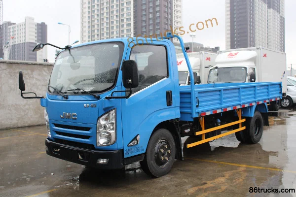 JMC Kaiyun version améliorée cabine large modèle standard 116 ch 4X2(6 roues) camion léger plateau 4,1 m cabine simple (frein hydraulique) E