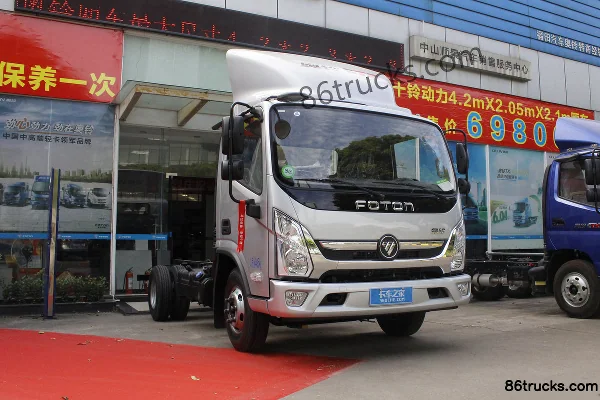 Foton Aoling CTS 143 ch 4X2(6 roues) châssis de camion léger à ridelles, cabine simple 4,18 m Extérieur (2) | 86Trucks
