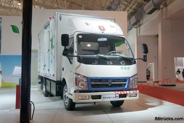 Jinbei Qiyun 75 hp 4X2(6 wheels) 4.33T 4.28m single row pure electric van light truck Exterior