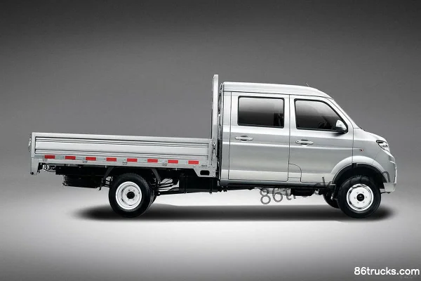 Jinbei T52 Entrepreneur 1.5L 109hp 4X2(6 wheels) Gasoline 2.605m Double Row Flatbed Mini Truck Exterior (3) | 86Trucks