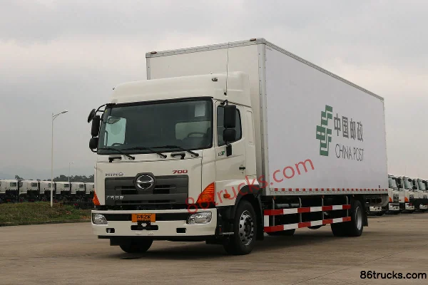 Guangqi HINO 700 Series Heavy Truck 265 hp 4X2(6 wheels) 9.72m Van Cargo Truck Chassis (Flat Roof) Exterior (3) | 86Trucks