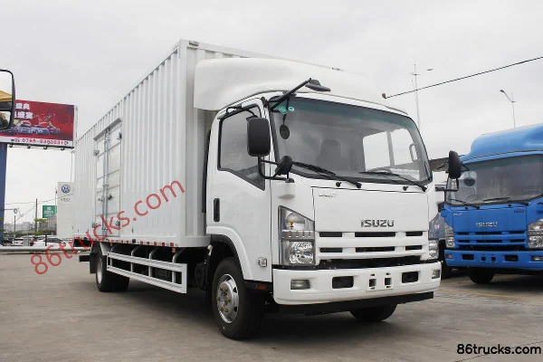 Qingling Isuzu 700P 205 hp 4X2(6 wheels) 6.965m Single Row Van Cargo Truck Exterior