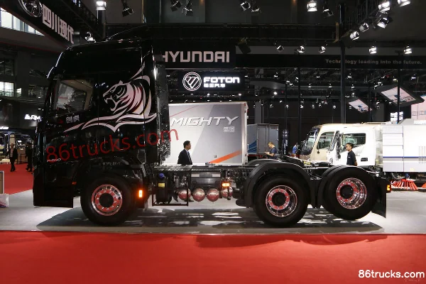 Hyundai Commercial Vehicle XCIENT Heavy Truck 440 hp 6X2(8 wheels) Tractor Truck (Lift Axle) Exterior (3) | 86Trucks