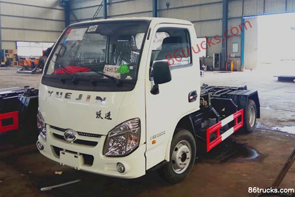 Yuejin Xiaofuxing S50 1.2L 87 hp gasoline 4X2(6 wheels) hook-lift garbage truck (Yandi brand) Exterior