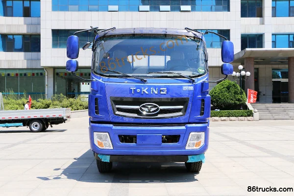 Tangjun Ouling T6 Series 185 hp 6X2(8 wheels) 6.75m Single Row Flatbed Cargo Truck Exterior (2) | 86Trucks