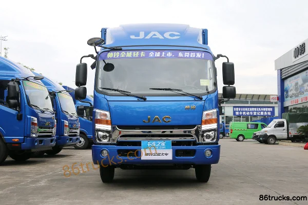 JAC Shuailing H415 160hp 4X2(6 wheels) 5.5m Single Row Van Cargo Truck Exterior (2) | 86Trucks