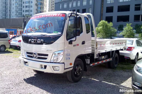 Foton Aoling TX 110 ch 4X2(6 roues) camion plateau 3,8 m cabine avec couchette Extérieur (3) | 86Trucks