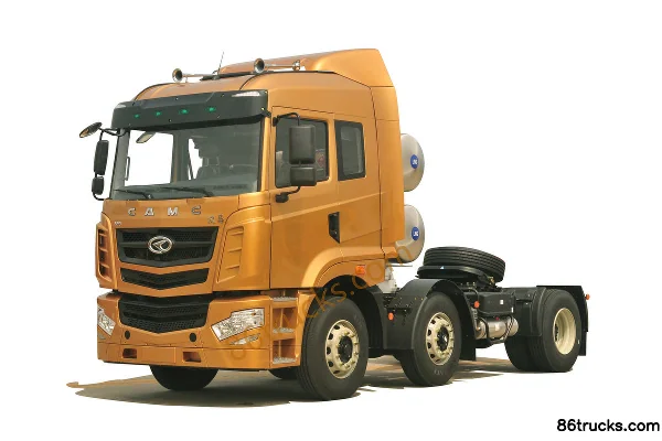 Hualing Hanma H6 Heavy Truck Standard Load Edition 350 hp 6X2(8 wheels) LNG Tractor Truck Chassis (1) | 86Trucks