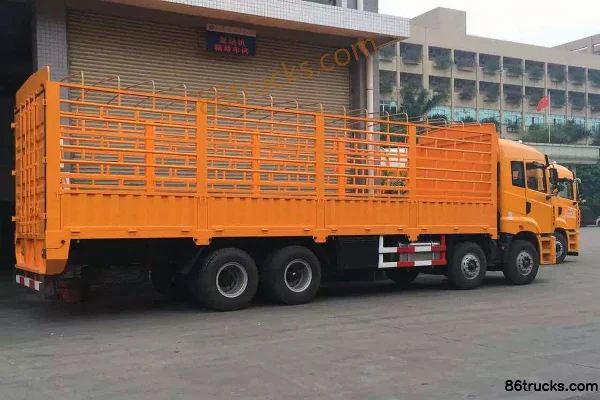 Hualing Hanma H6 Standard Load Edition 310 hp 8X4(12 wheels) 9.6m Cage-type Cargo Truck Exterior (2) | 86Trucks