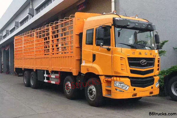 Hualing Hanma H6 Standard Load Edition 310 hp 8X4(12 wheels) 9.6m Cage-type Cargo Truck Exterior