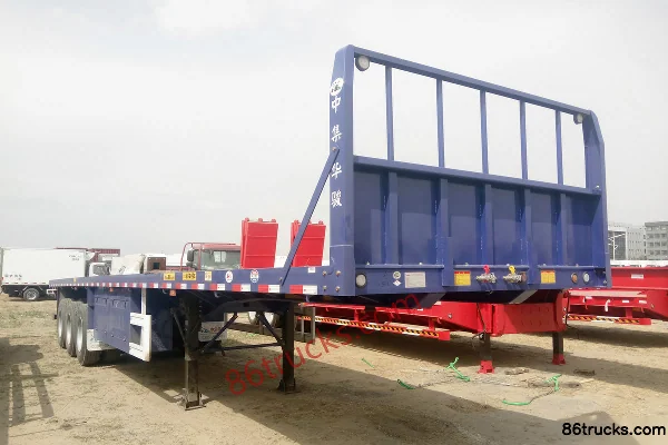 CIMC Huajun 13 m flatbed semi-trailer Exterior (3) | 86Trucks
