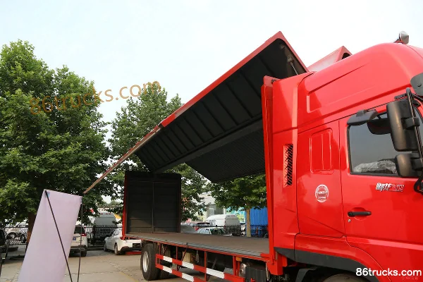 Dongfeng Yulong 245hp 4X2(6 wheels) 9.4m wing-type cargo truck (EQ5180XYKLV) Body (1) | 86Trucks