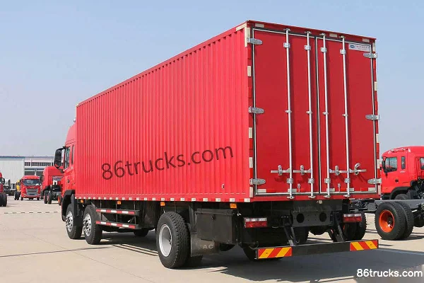 JAC Gallop K3X Heavy Truck 260 hp 6X2(8 wheels) 7.8m Van Cargo Truck Exterior (2) | 86Trucks